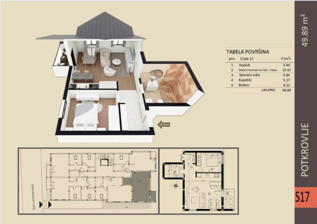 Obrenovac, Dudovi,Dvosoban, PK, 50m²-82 319 €
