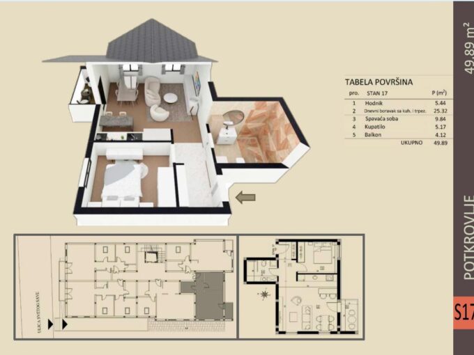 Obrenovac, Dudovi,Dvosoban, PK, 50m²-82 319 €